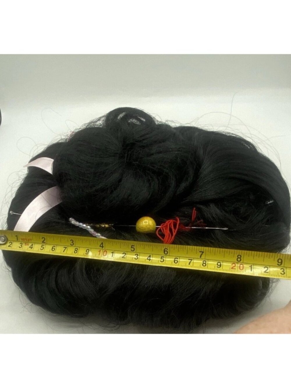 Rubies Geisha Girl Wig Black Hair Halloween Costume w/ Hair Pin Cosplay Theatre - Picture 16 of 16